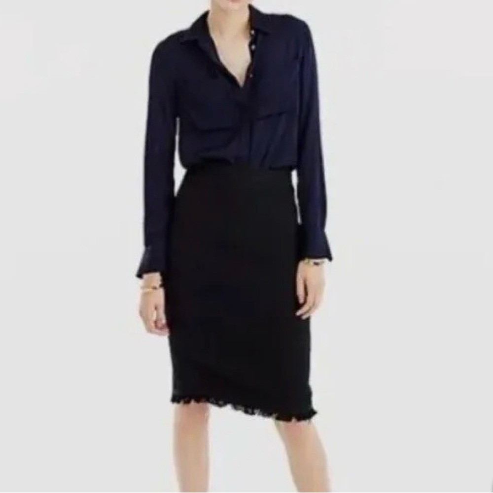 J. Crew Elegant Black Pencil Skirt